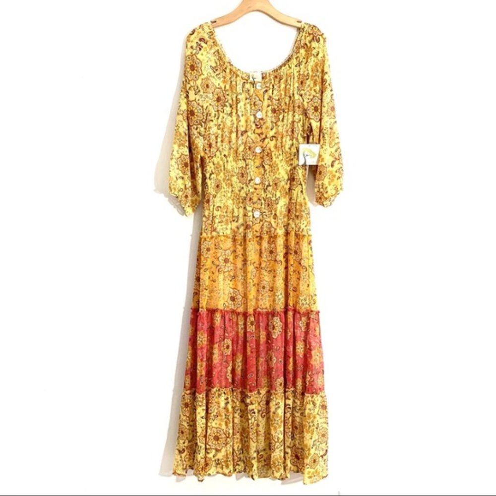 Anthropologie Fig & Flower Maxi Dress- XL